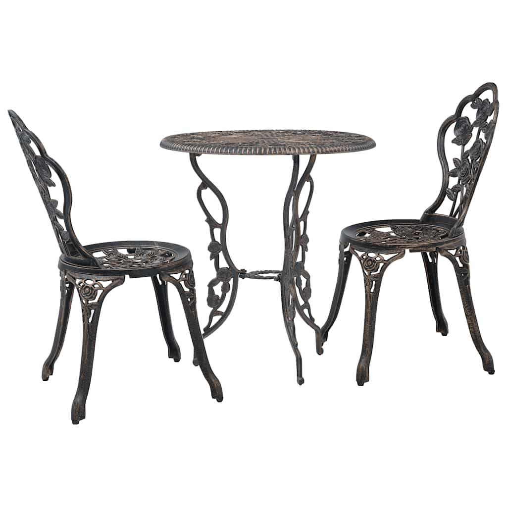 3 Pcs conjunto bistrô alumínio fundido
