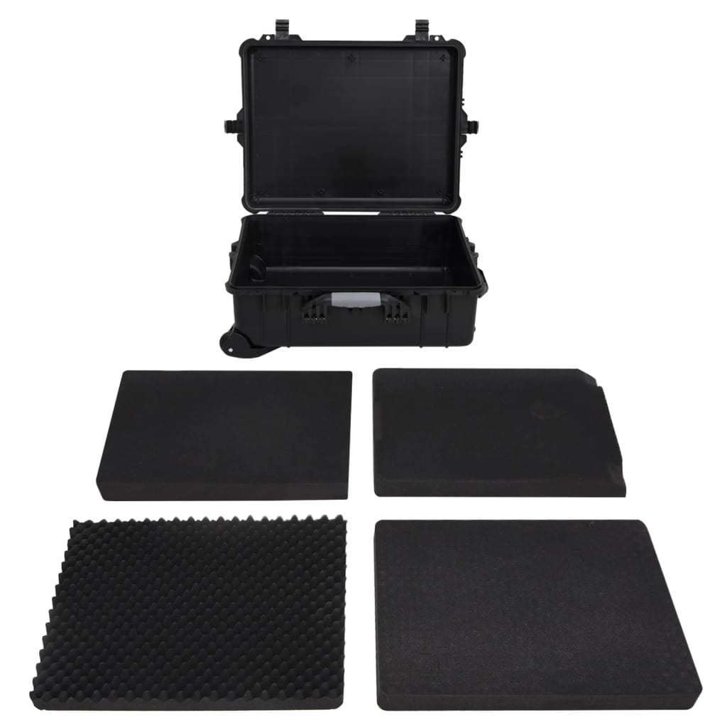 Mala de viagem com rodas 63x50x23 cm PP preto