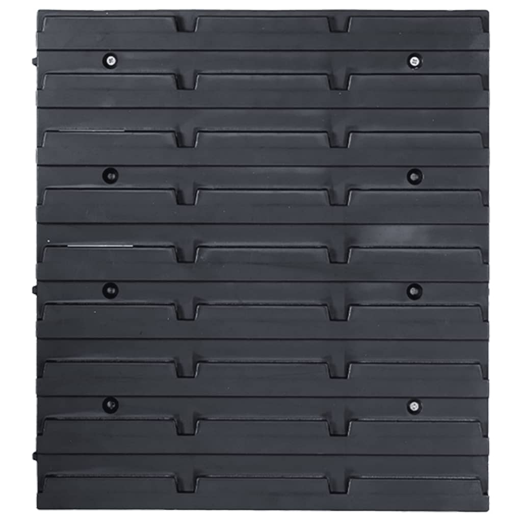 96 Pcs kit caixas arrumação com painéis parede azul e preto