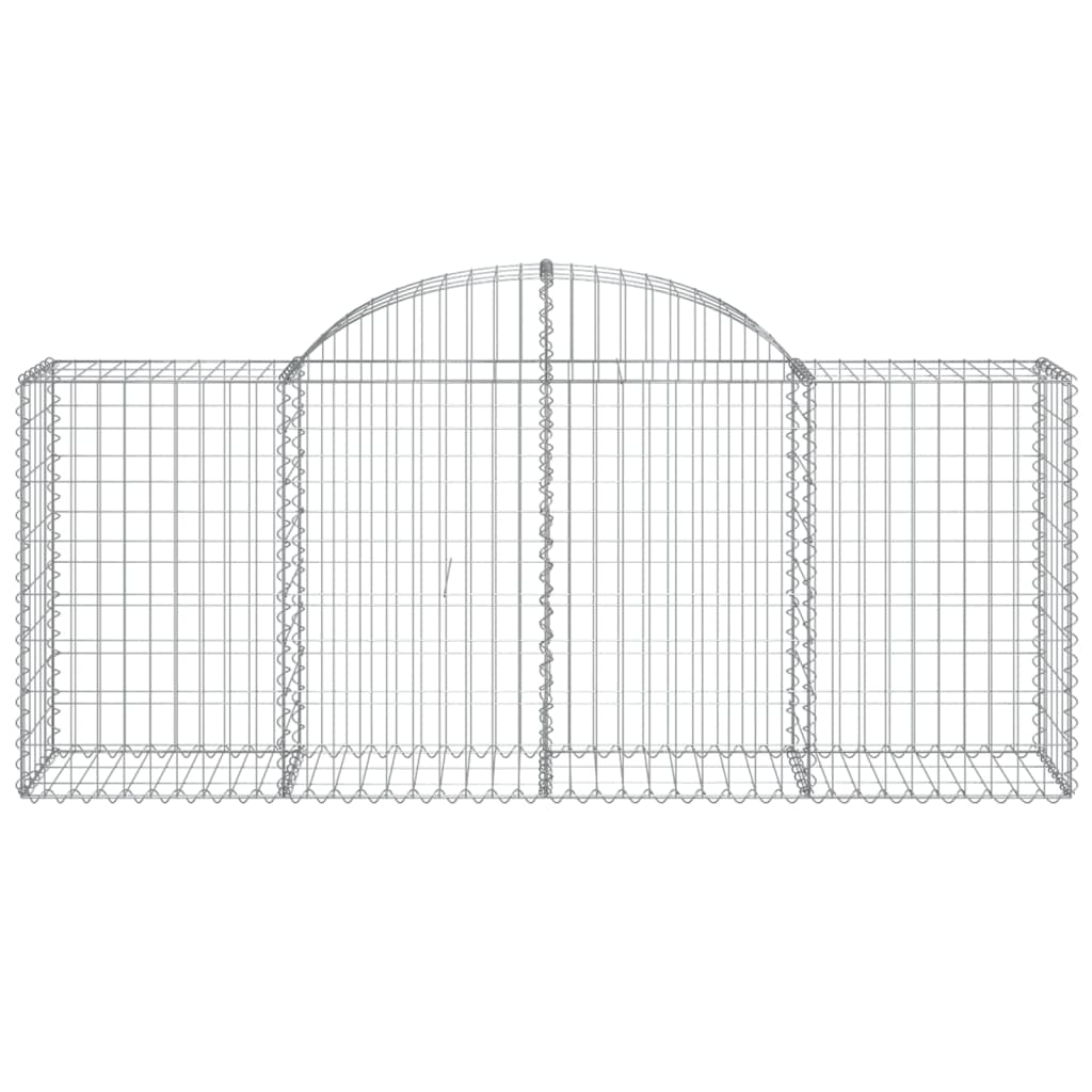 Cestos gabião arqueados 5 pcs 200x50x80/100cm ferro galvanizado