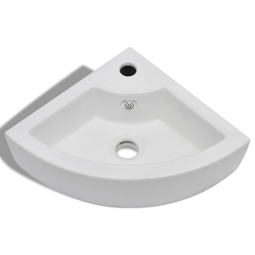 Lavatório com extravasamento 45x32x12,5 cm branco