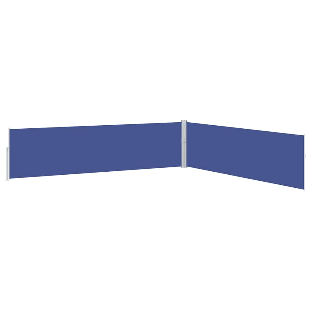 Toldo lateral retrátil para pátio 170x1200 cm azul
