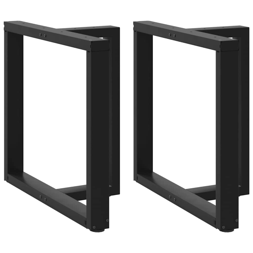 Pés de mesa de jantar em forma de t, 2 peças, preto, 80x35x(72-73) cm, aço
