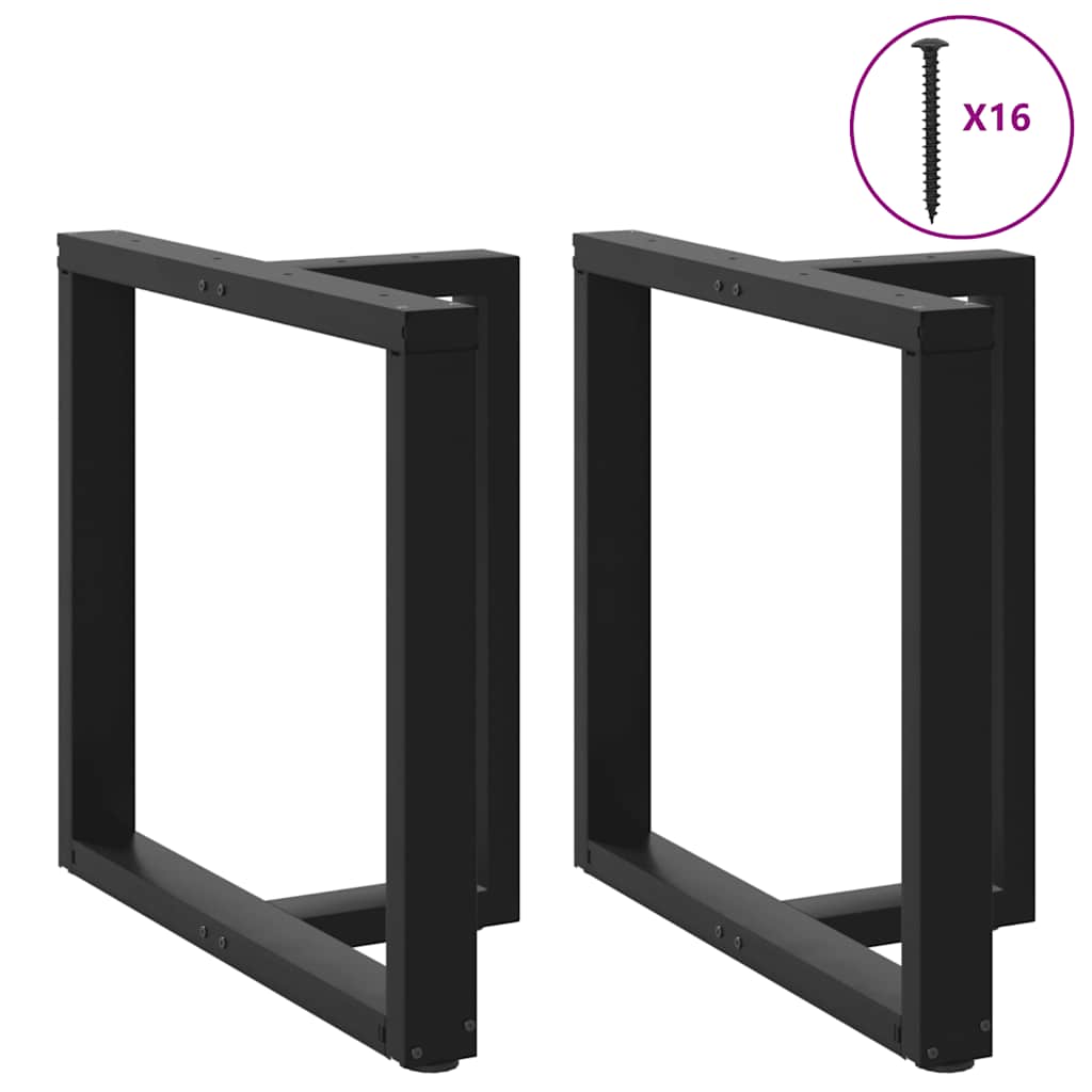 Pés de mesa de jantar em forma de t, 2 peças, preto, 80x35x(72-73) cm, aço