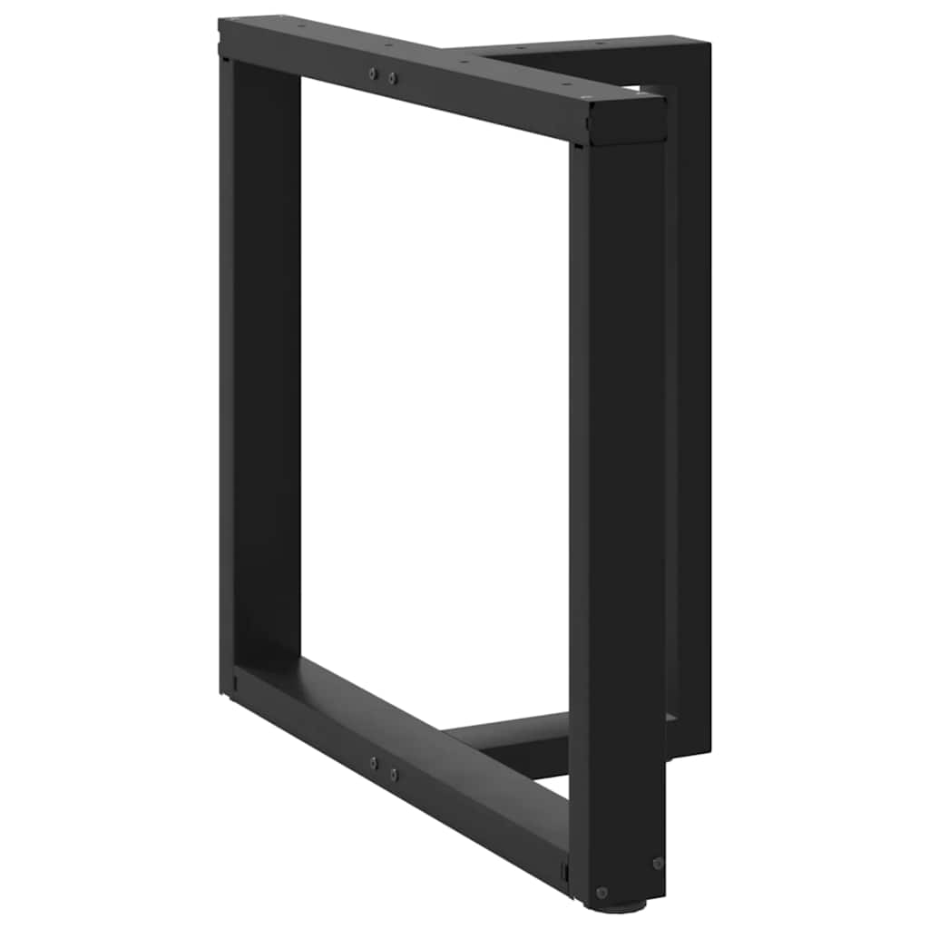Pés de mesa de jantar em forma de t, 2 peças, preto, 80x35x(72-73) cm, aço