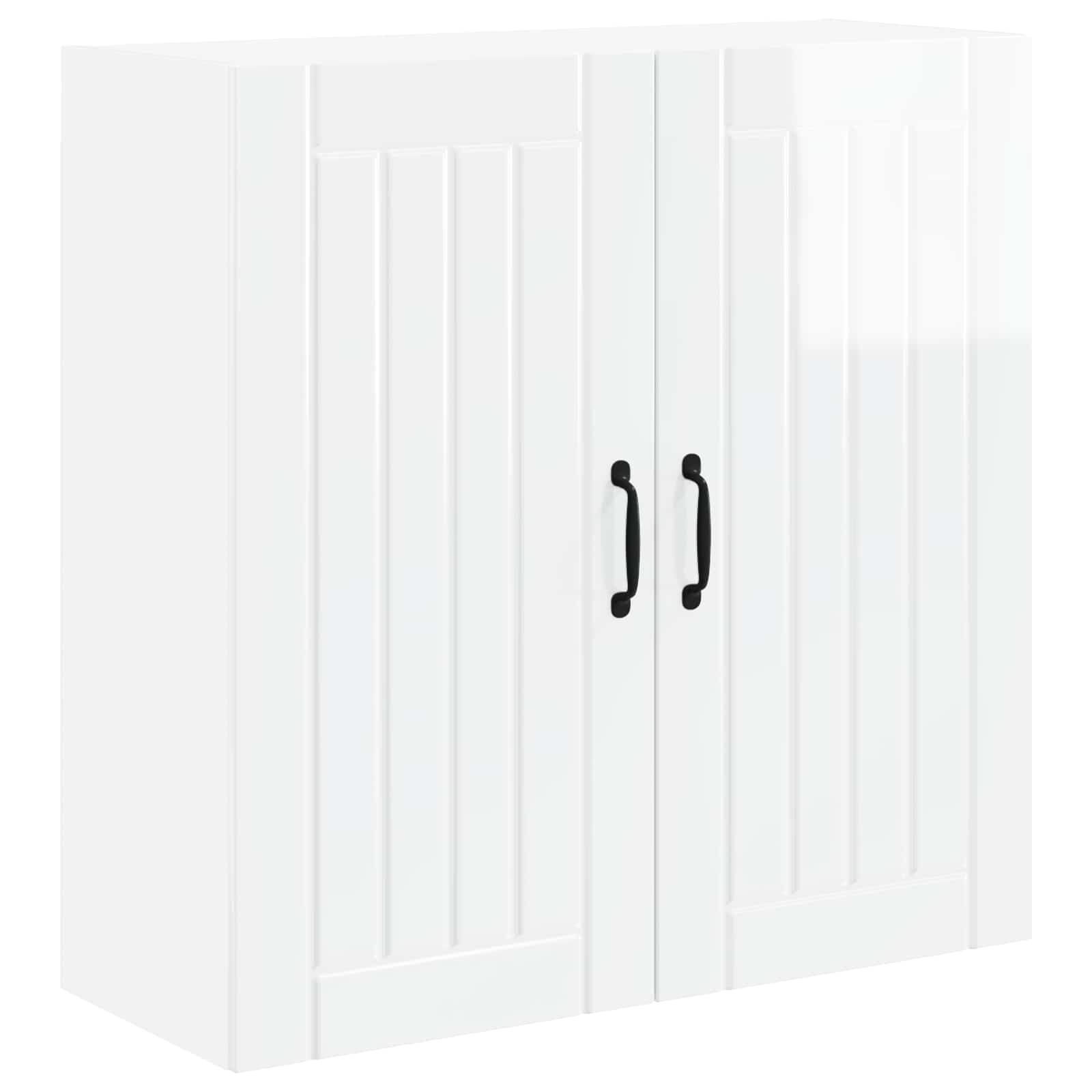 Armário de parede lucca branco brilhante 80 x 31 x 80 cm