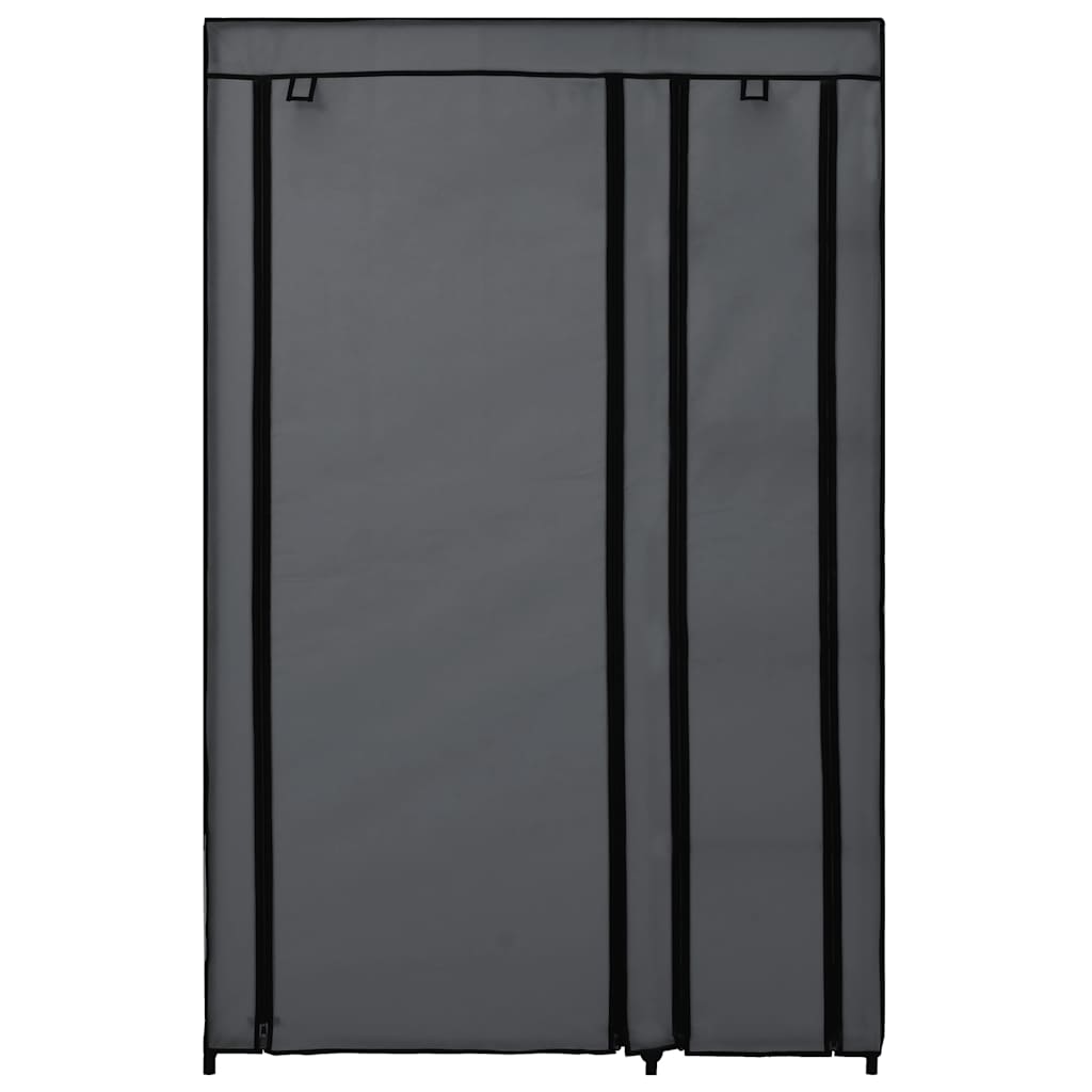 Roupeiro dobrável 110x45x175 cm tecido cinzento