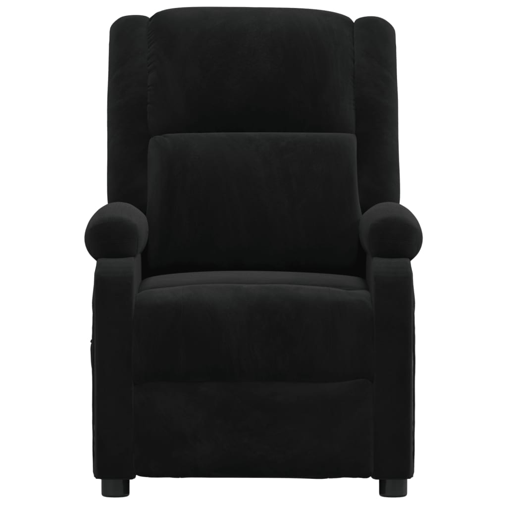 Poltrona de massagens reclinável veludo preto