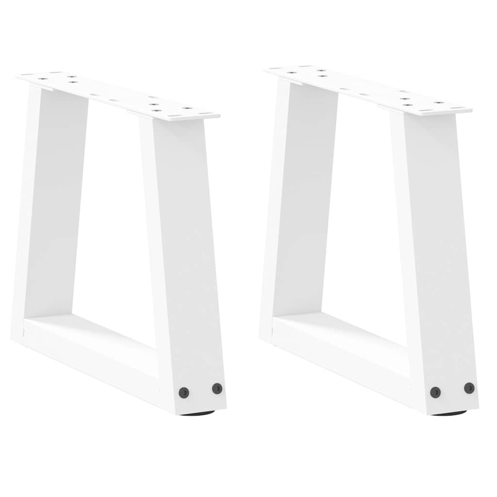 Pés para mesa de centro em v, 2 peças, branco, 40x(30-31,3) cm, aço