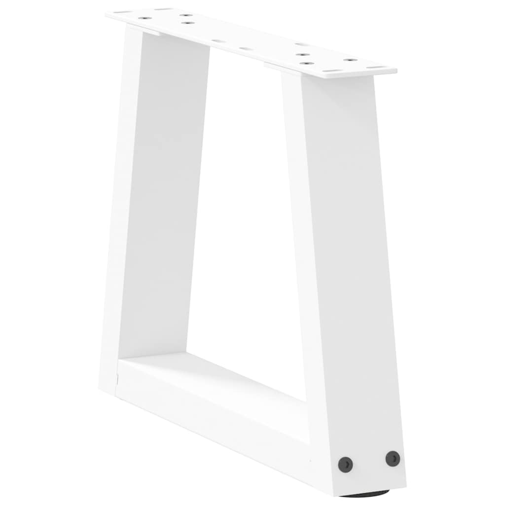Pés para mesa de centro em v, 2 peças, branco, 40x(30-31,3) cm, aço