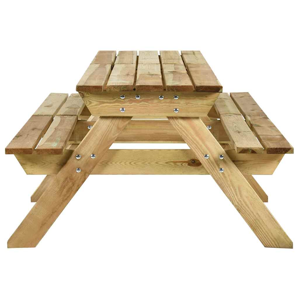 Mesa de piquenique com bancos 220x122x72 cm pinho impregnado