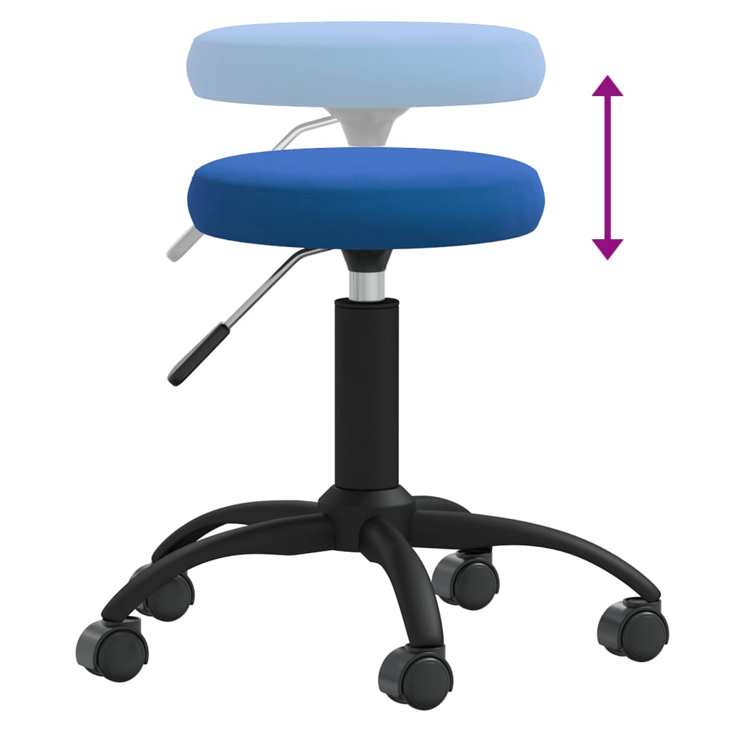 Banco de massagens veludo azul
