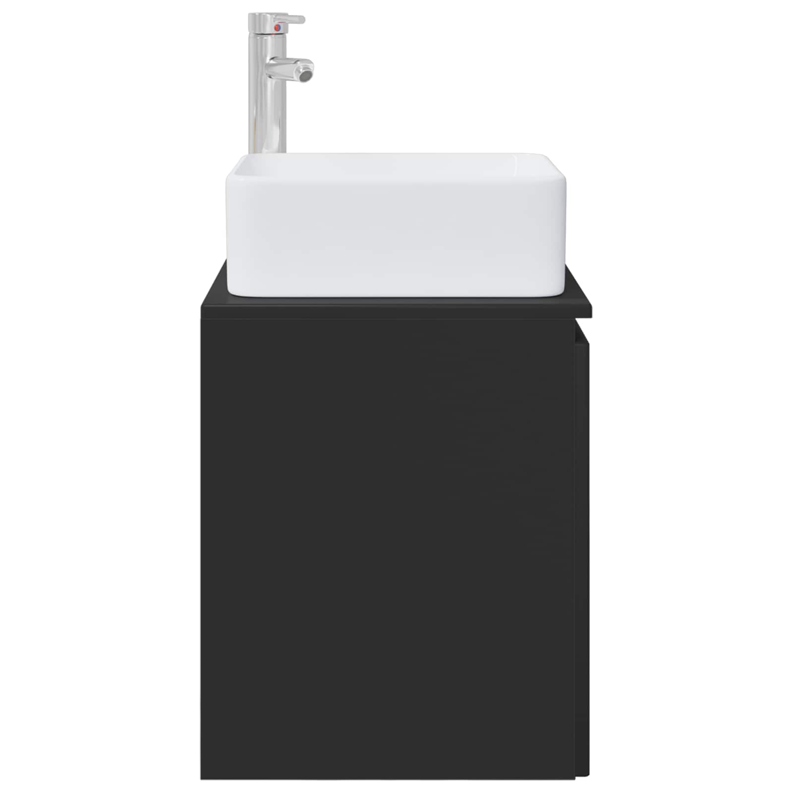 Vaidade com pia suspensa preto 49,5 x 41 x 63 cm