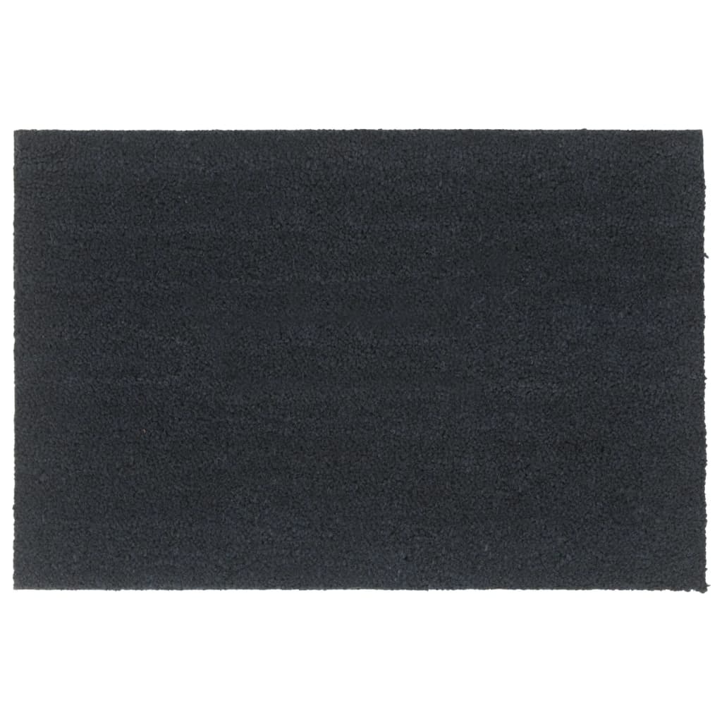 Tapete de porta 60x90 cm fibra de coco tufada cinzento escuro