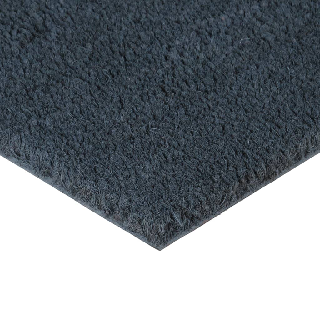 Tapete de porta 60x90 cm fibra de coco tufada cinzento escuro