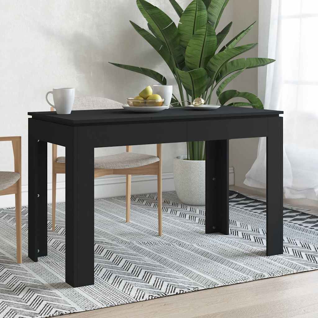 Mesa de jantar 120x60x76 cm contraplacado preto