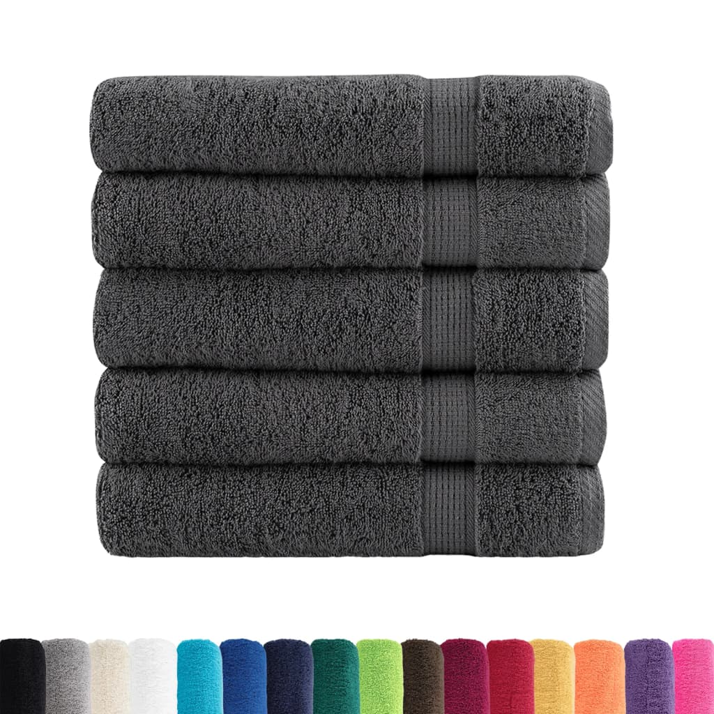 Toalhas banho premium solund 25pcs 70x140cm 600gsm antracite