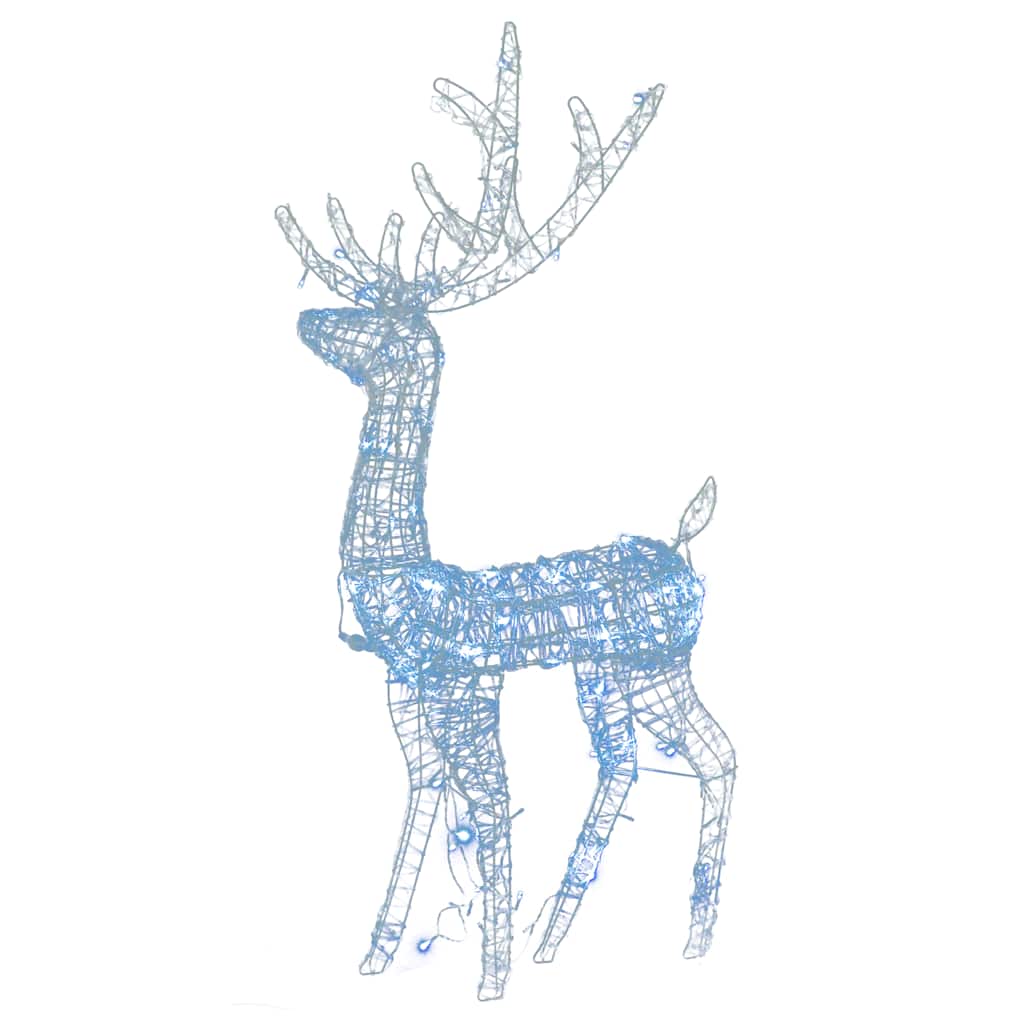 Renas decorativas de natal 2 pcs 128 cm acrílico branco frio