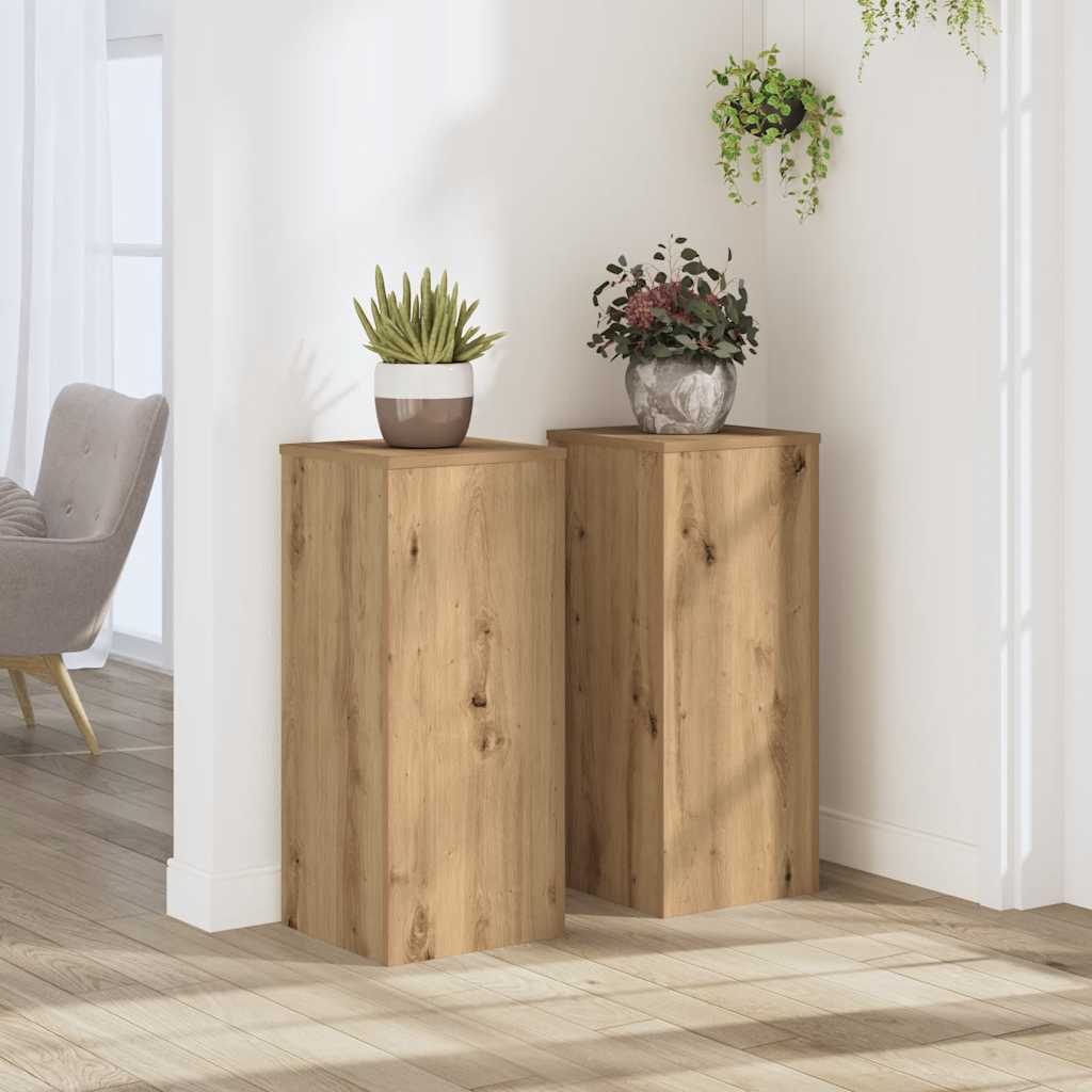 Suportes p/ plantas 2 pcs 30x30x70cm derivados de madeira
