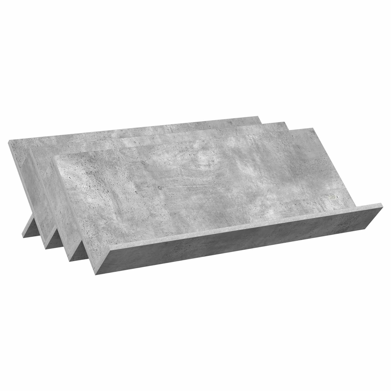 Estante de revistas cinza concreto 90 x 53 x 28,5 cm