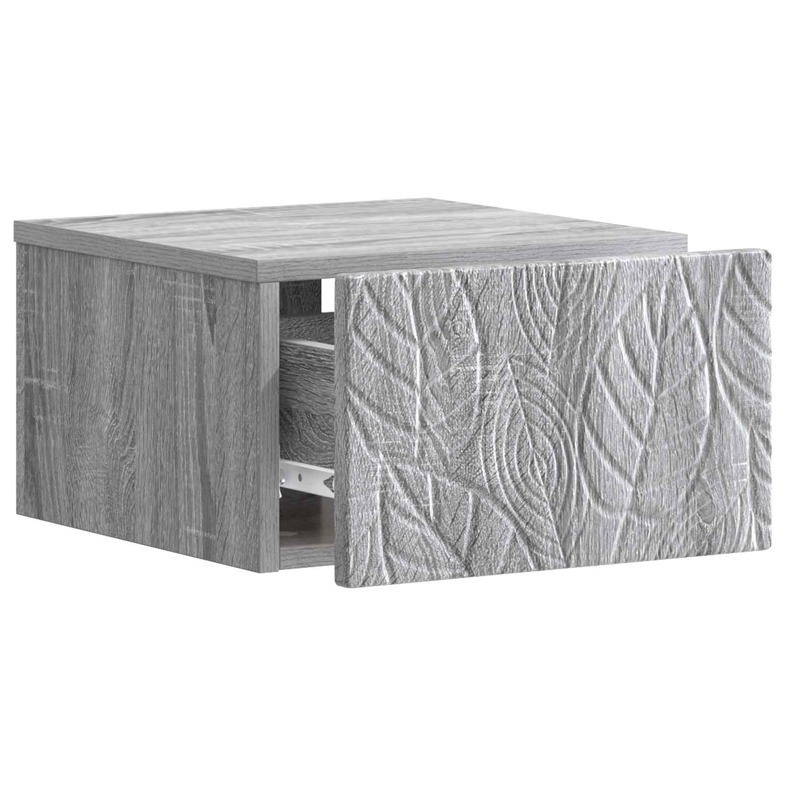Mesa lateral de parede sonoma cinzento 34,5 x 33 x 20 cm