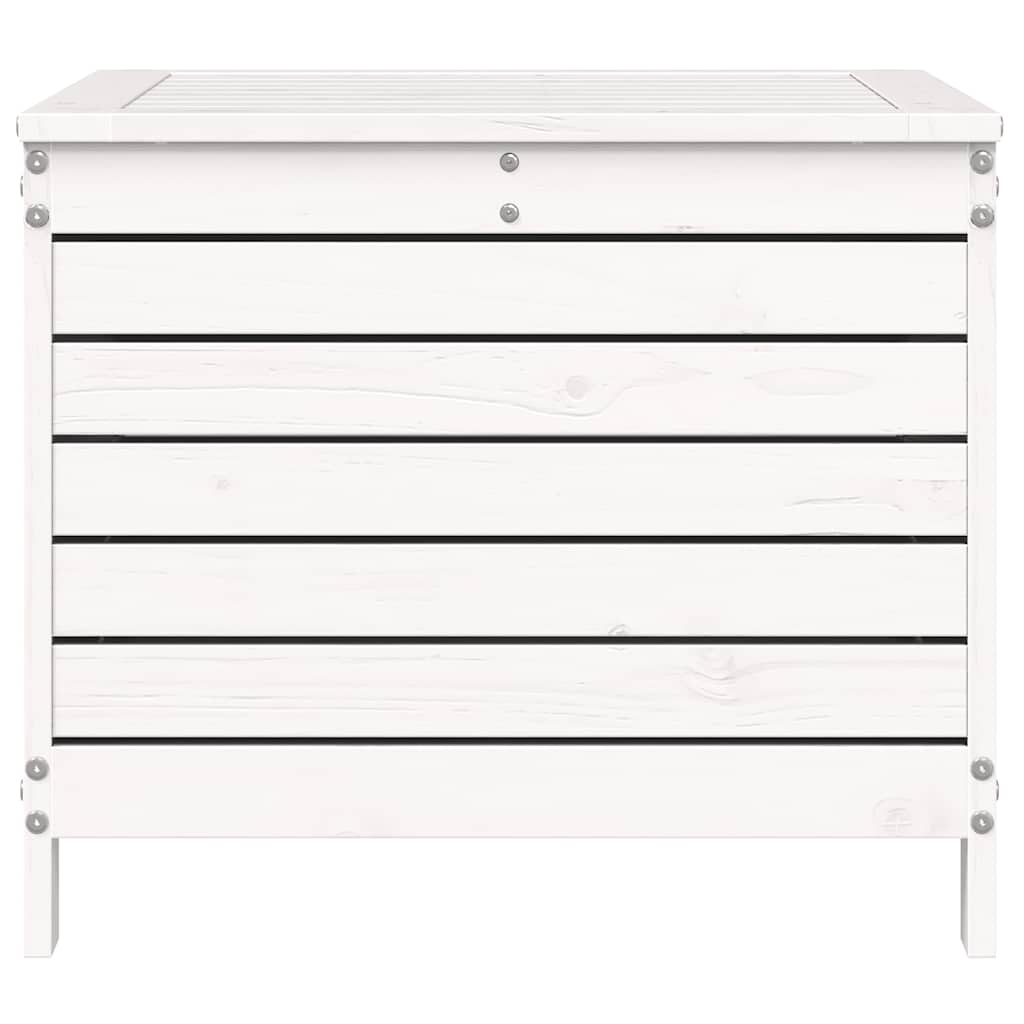 Apoio de pés para jardim 62x63,5x53,5 cm pinho maciço branco