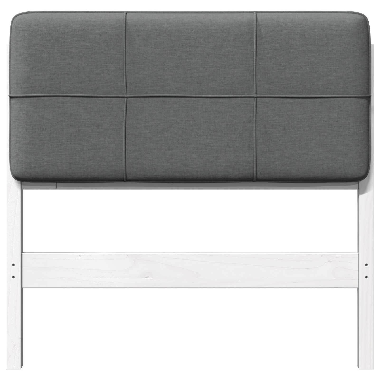 Cabeceira estofada com cabeceira branco e cinza claro 90 cm