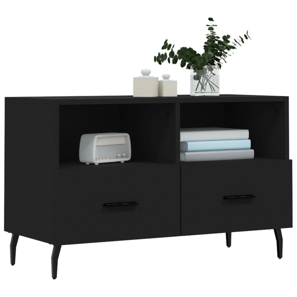 Móvel p/ TV 80x36x50 cm derivados de madeira preto