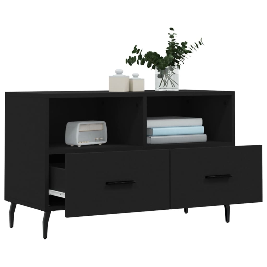 Móvel p/ TV 80x36x50 cm derivados de madeira preto