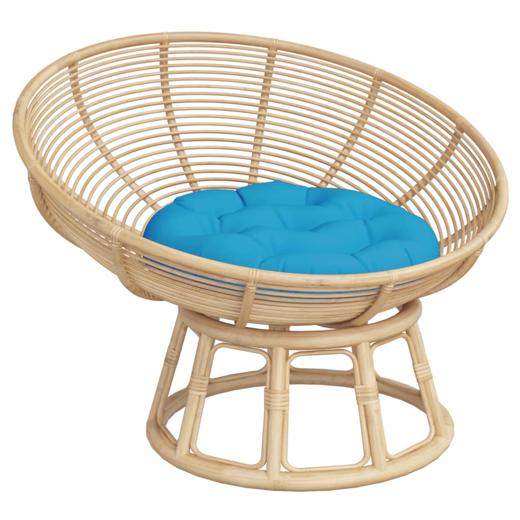 Almofadão redondo ø 60 x11 cm tecido oxford azul-claro