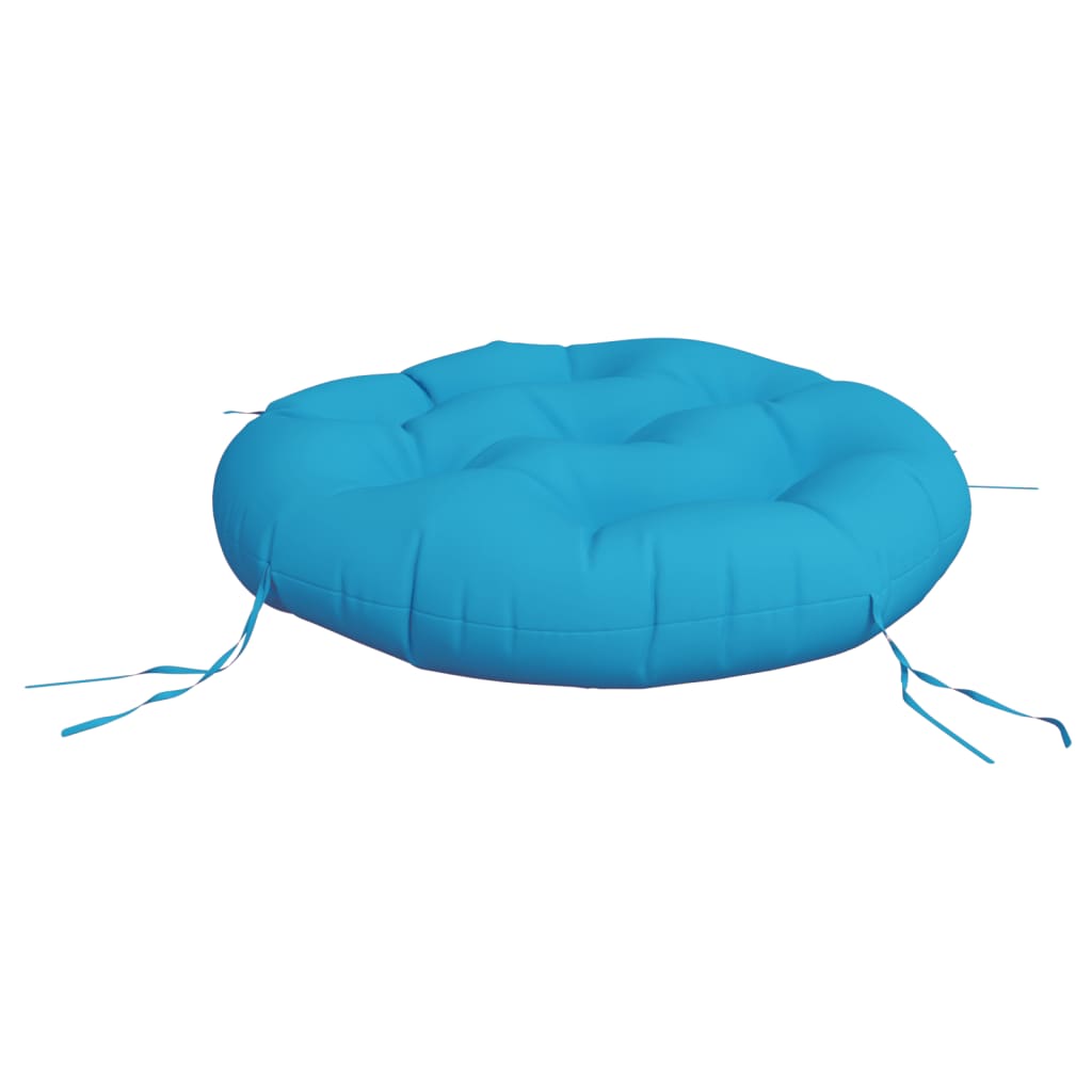 Almofadão redondo ø 60 x11 cm tecido oxford azul-claro