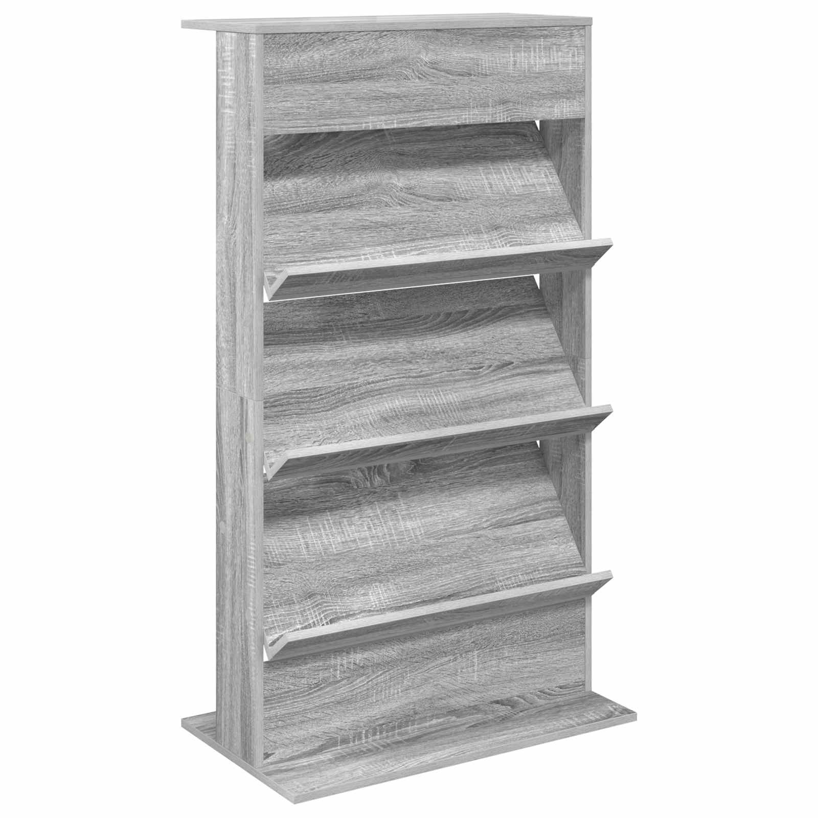 Estante de revistas cinza sonoma 70 x 41 x 126 cm