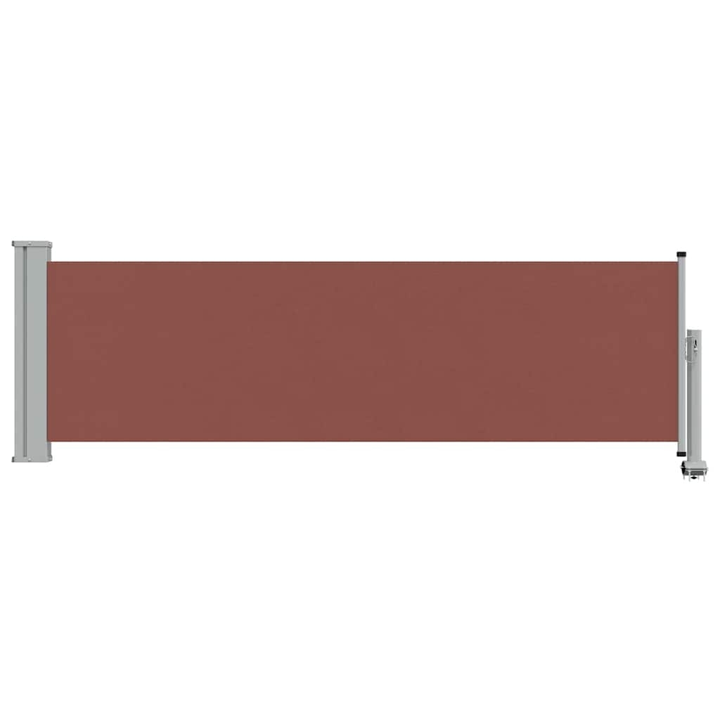 Toldo lateral retrátil para pátio 80x300 cm castanho