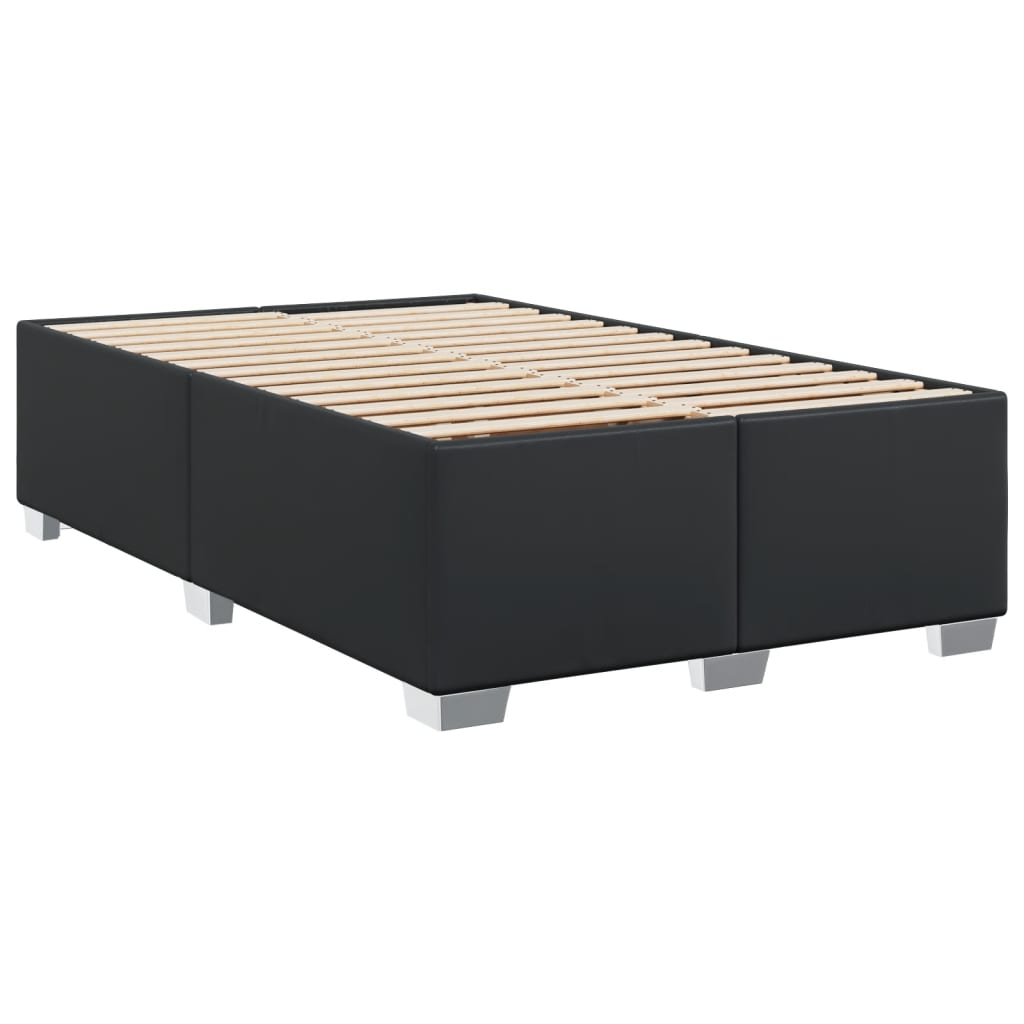 Estrutura de cama 120x200 cm couro artificial preto