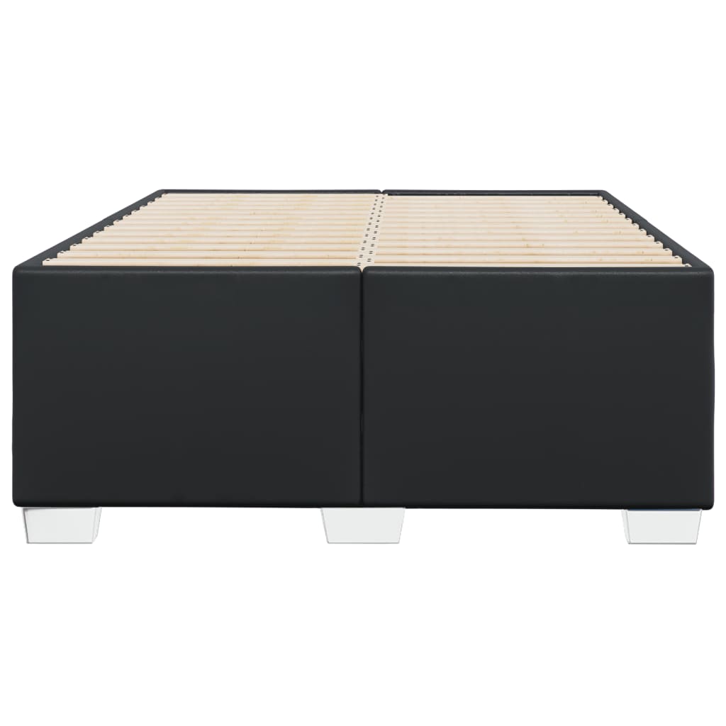 Estrutura de cama 120x200 cm couro artificial preto