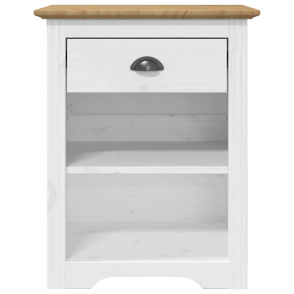 Mesa de cabeceira bodo 53x38,5x67 cm pinho maciço castanho