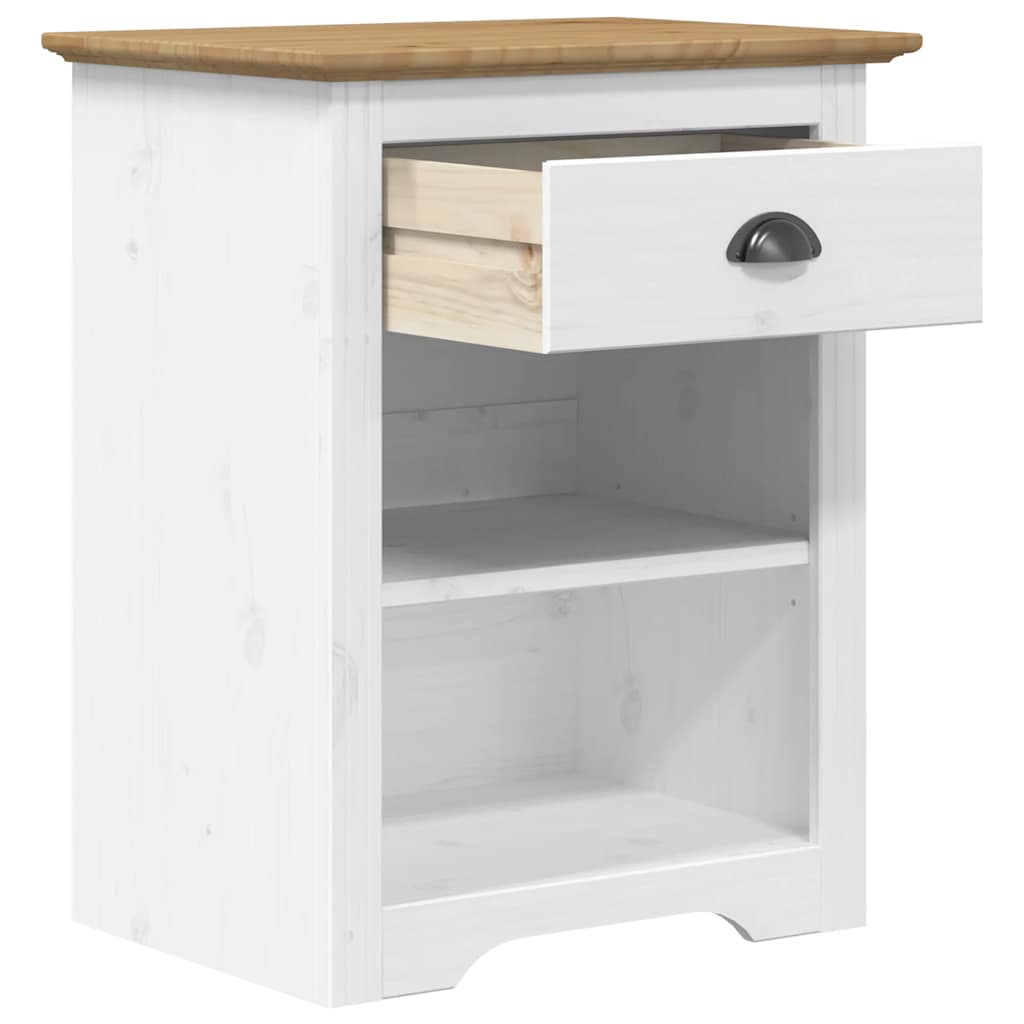Mesa de cabeceira bodo 53x38,5x67 cm pinho maciço castanho