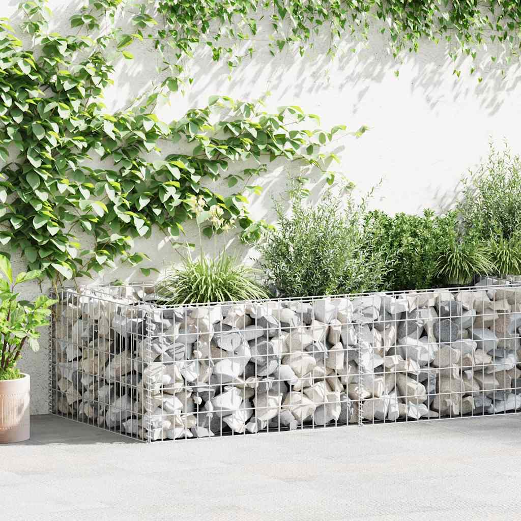 Gabião para plantas em aço galvanizado 180x90x50 cm