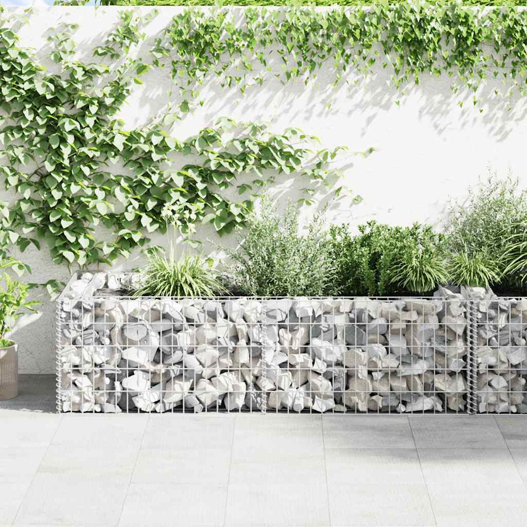 Gabião para plantas em aço galvanizado 180x90x50 cm