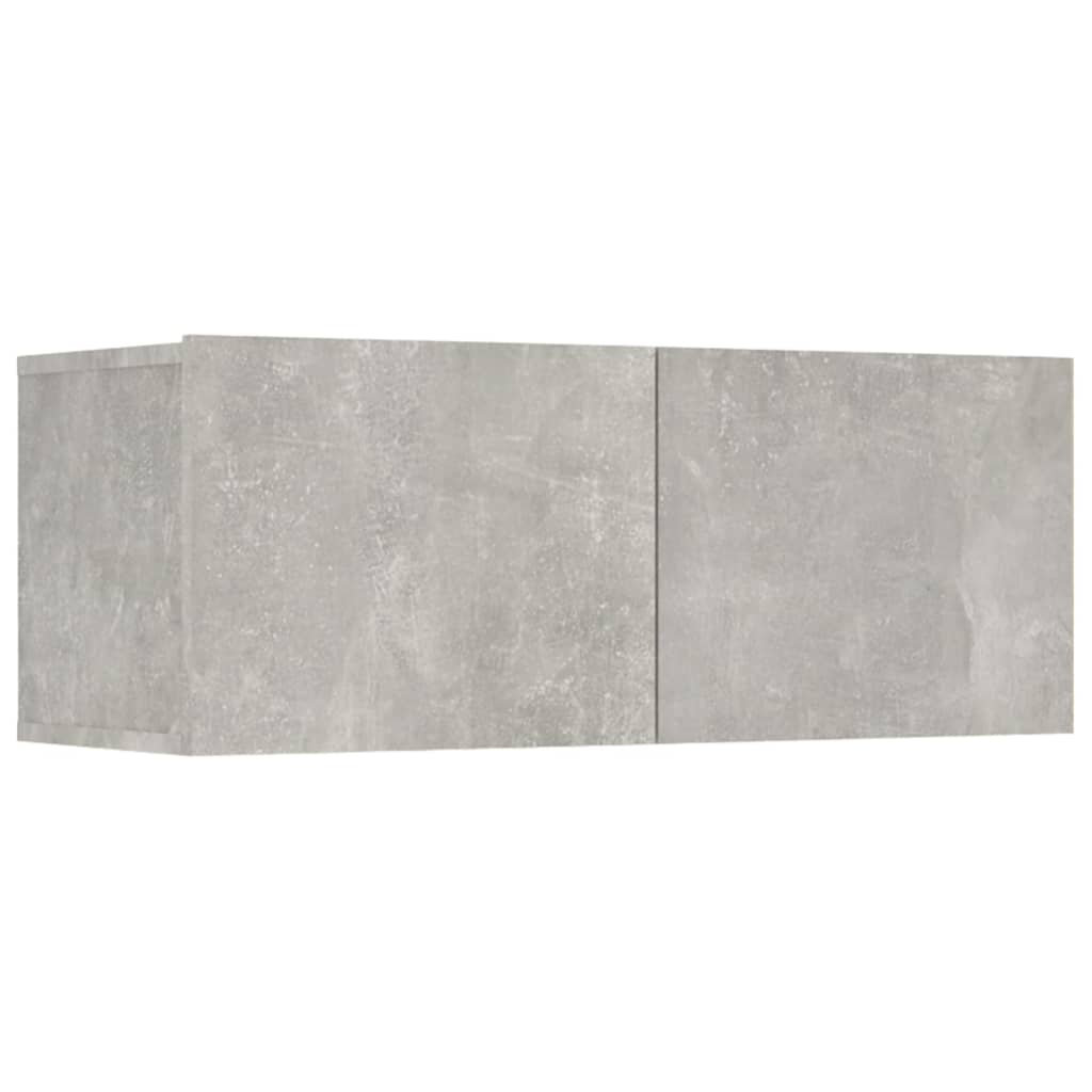 Conjunto móveis de TV 6 pcs madeira processada cinzento cimento