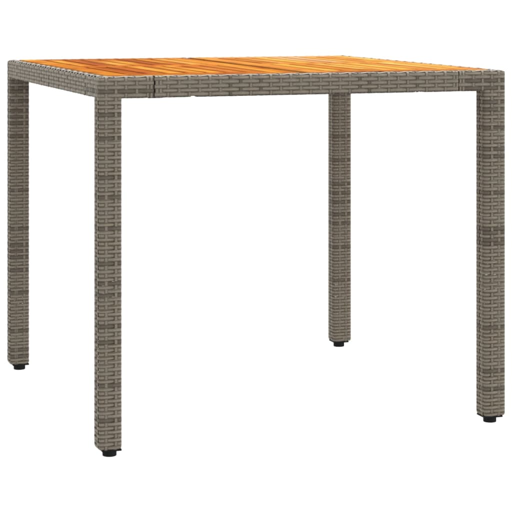 5 Pcs conjunto de jantar p/ jardim c/ almofadões vime PE cinza
