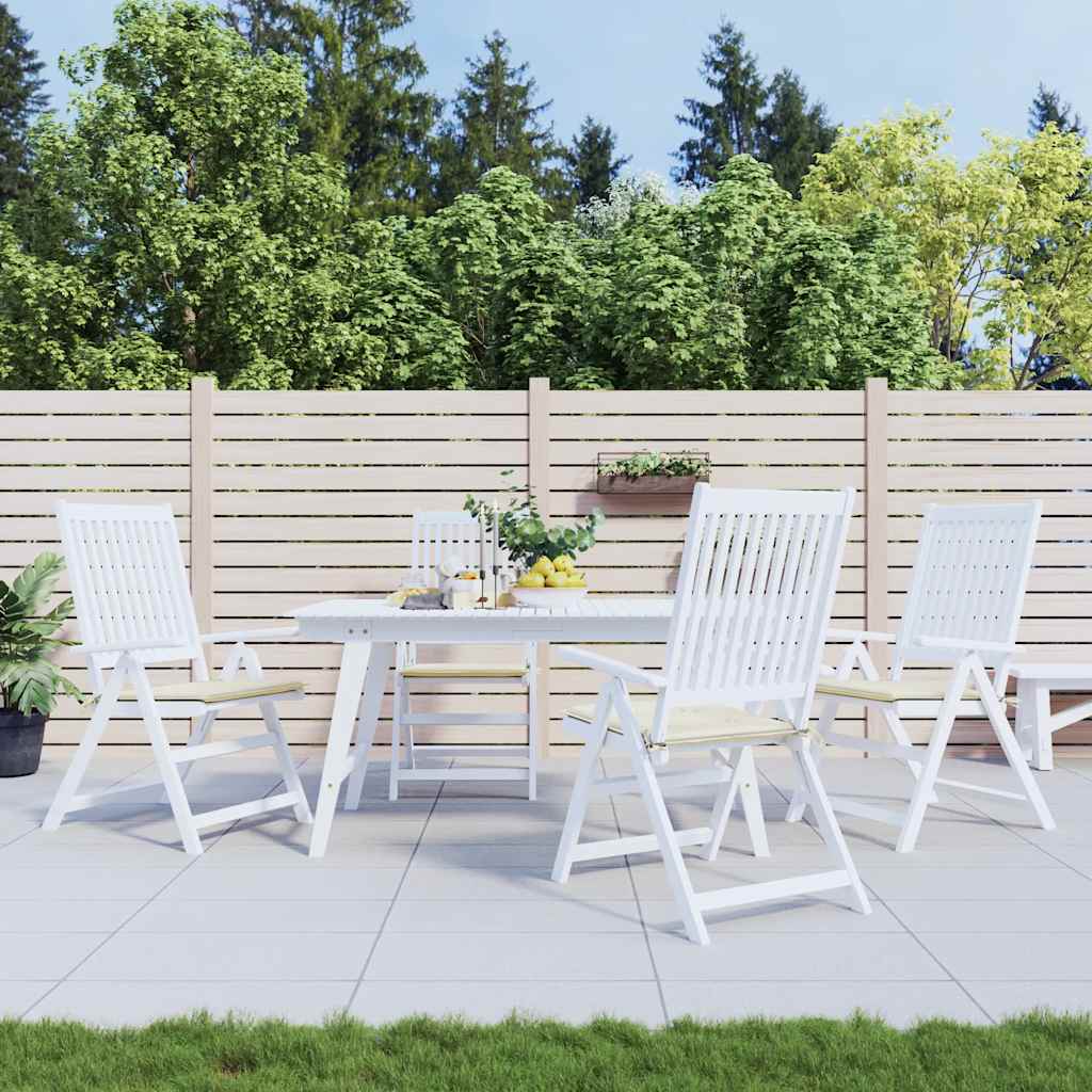 Almofadões p/ cadeiras jardim 4pcs 40x40x4 cm oxford cor creme