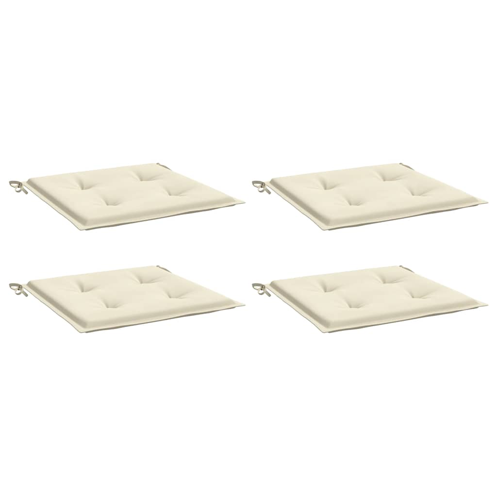 Almofadões p/ cadeiras jardim 4pcs 40x40x4 cm oxford cor creme