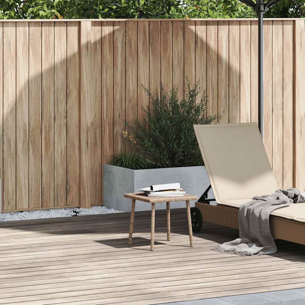 Mesa de centro de jardim retangular 40x40x37cm vime PE bege