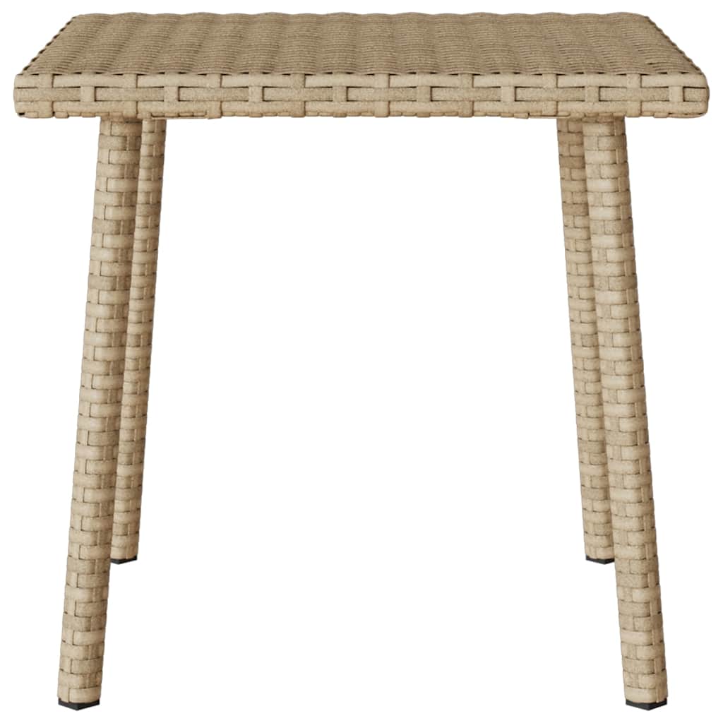 Mesa de centro de jardim retangular 40x40x37cm vime PE bege