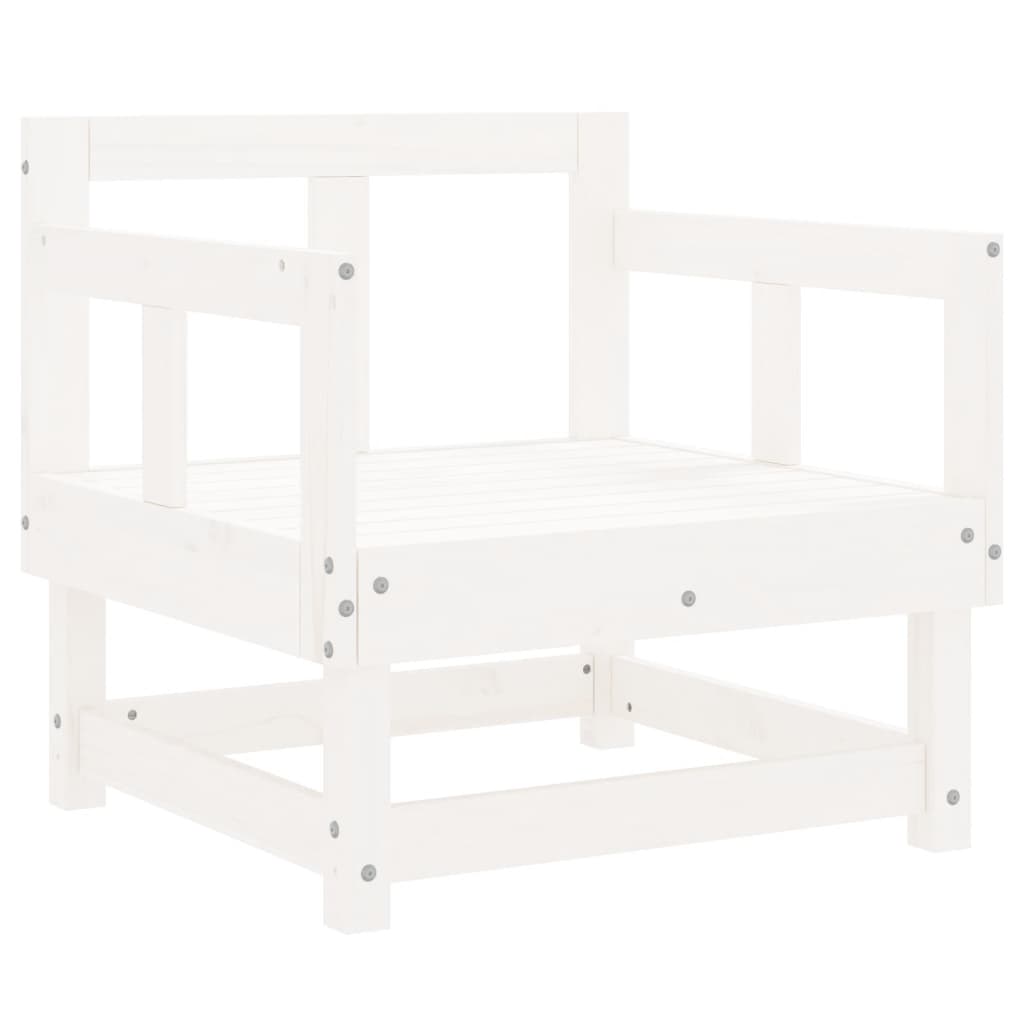 Cadeiras de jardim 2 pcs madeira de pinho maciça branco
