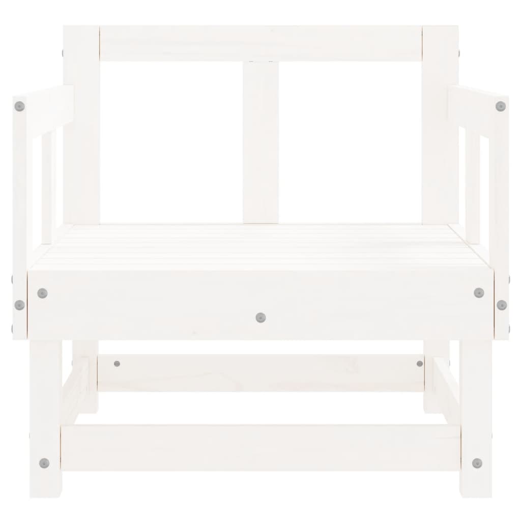 Cadeiras de jardim 2 pcs madeira de pinho maciça branco