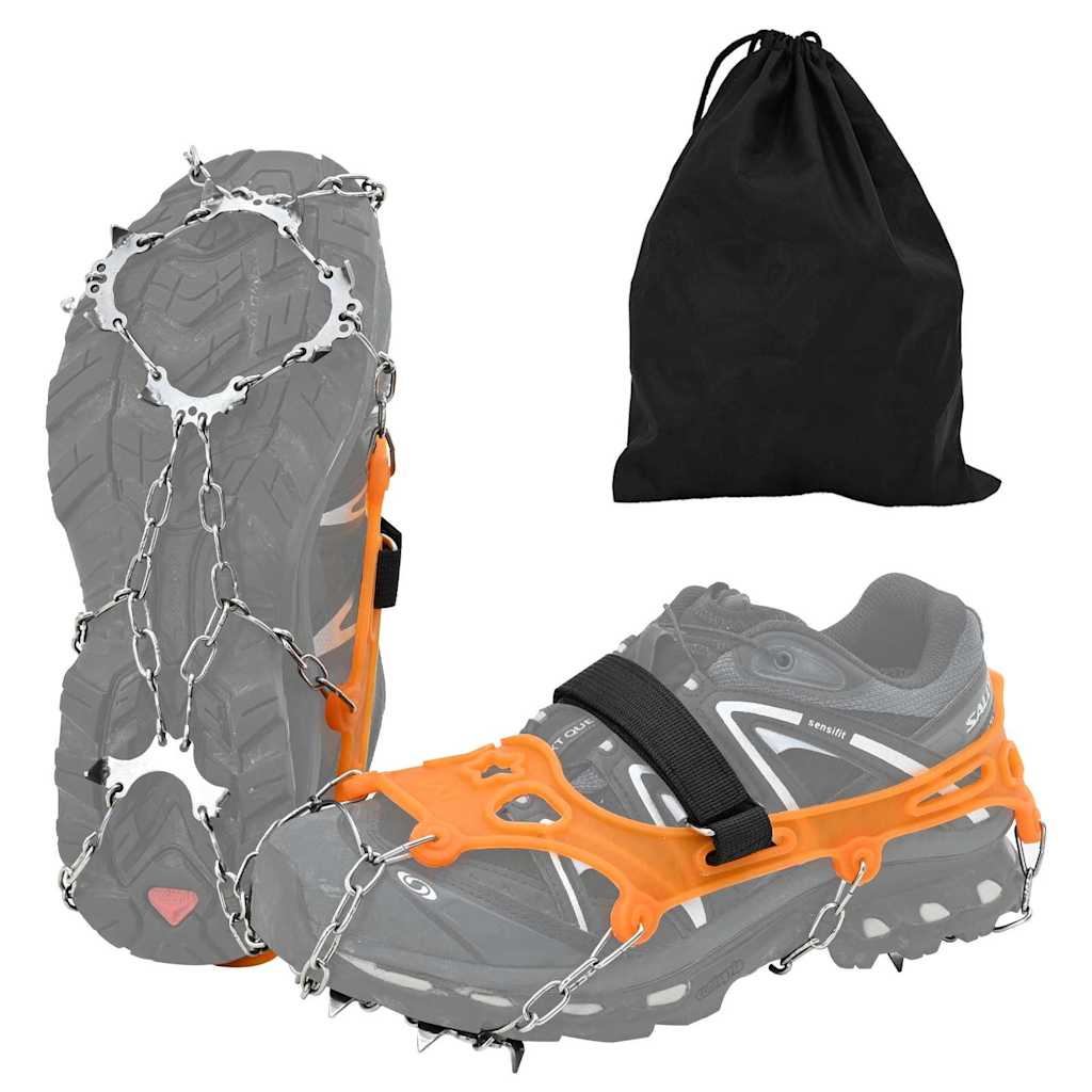 Cravos de gelo para sapatos com 10 espigões laranja s