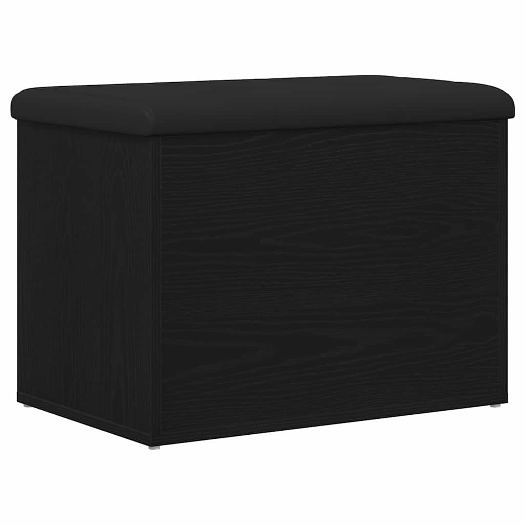 Banco de arrumação carvalho preto 62 x 42 x 45 cm