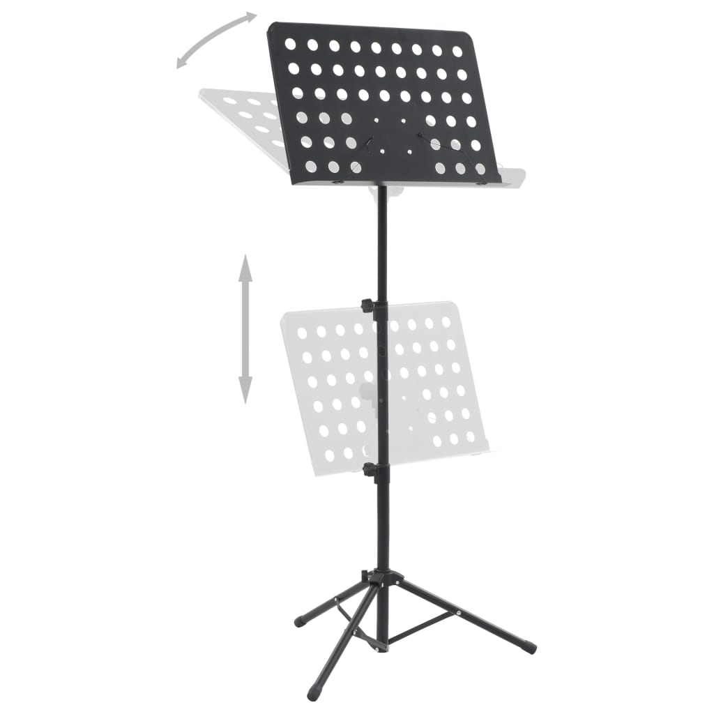 Suporte para livros de música/partituras preto aço